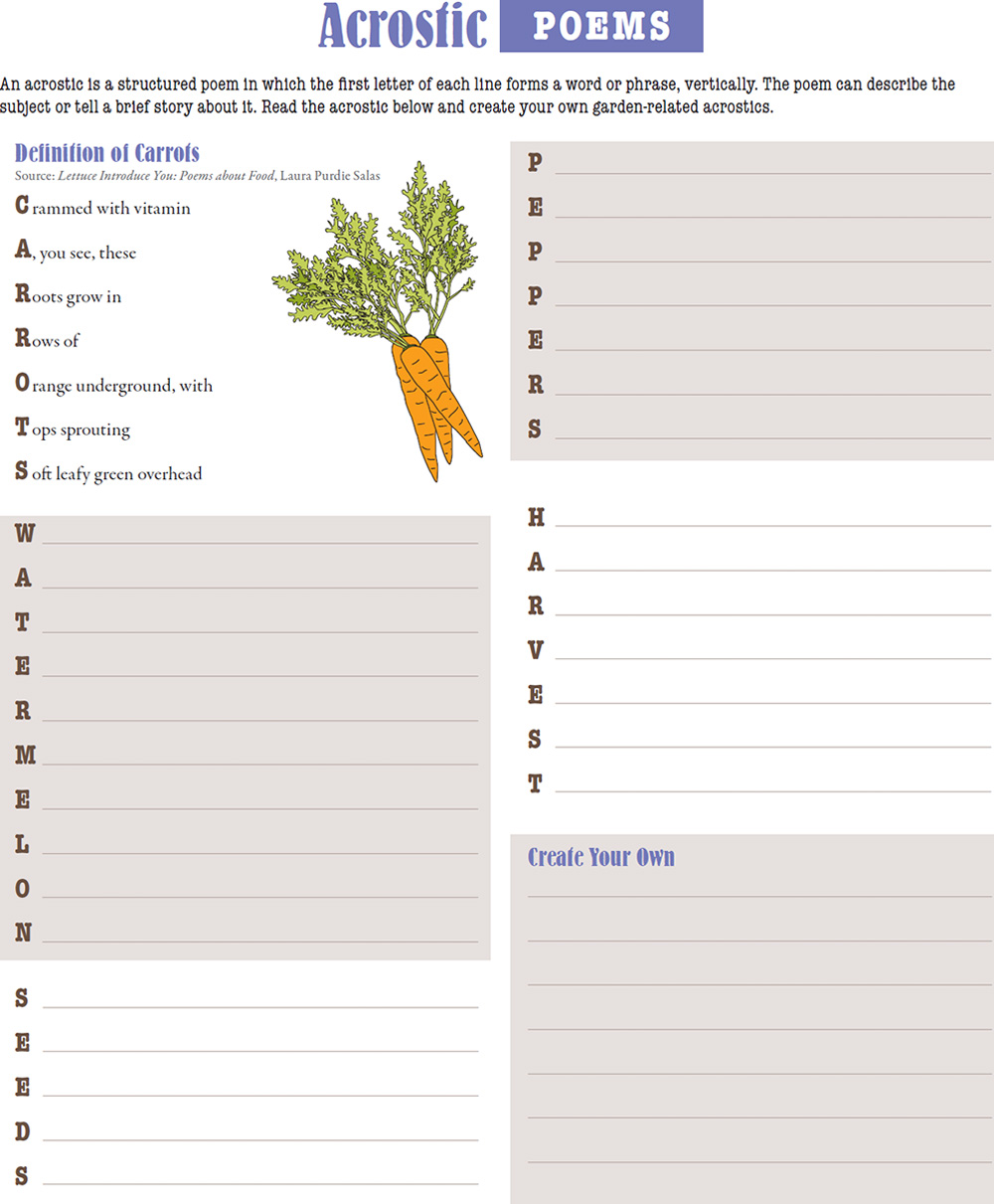 Garden-Related Acrostic Poems